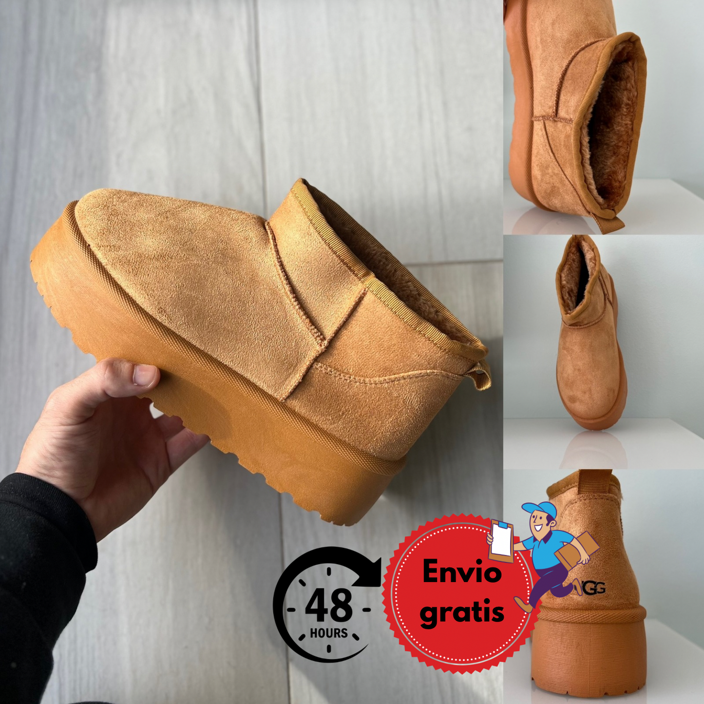 Botitas marca Camel calidad premium con pelo interior para el frío solo tallas 39/40/41