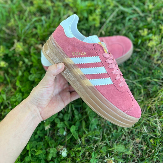 Zapatillas A. Gazelle plataforma Rosa con detalles blanco